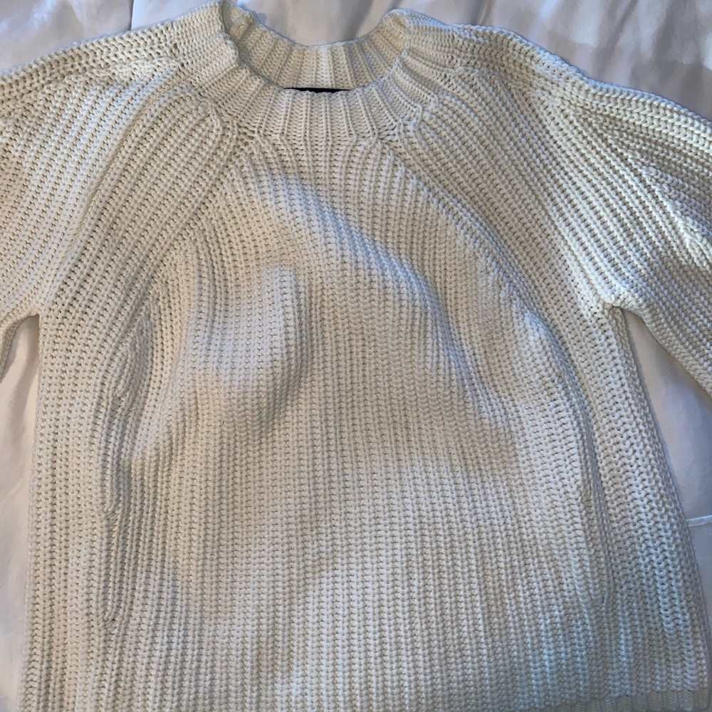 525 America Chunky White Sweater - M